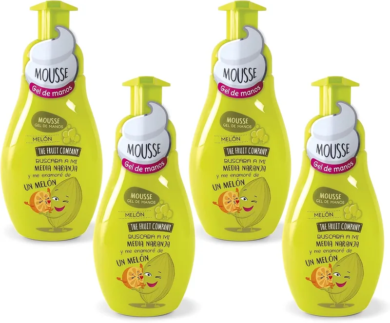 THE FRUIT COMPANY ▫️ 26300021 - Sabonete em espuma para as mãos com mousse, Melão, 250 ml, 4 unid.