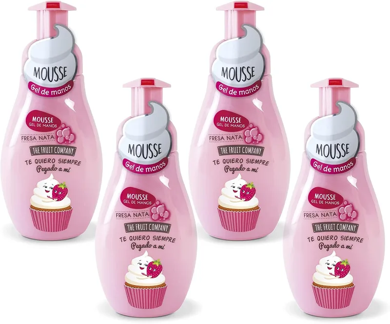 THE FRUIT COMPANY ▫️ 26300013 - Sabonete líquido em espuma, Morango com natas, 250 ml, 4 unidades