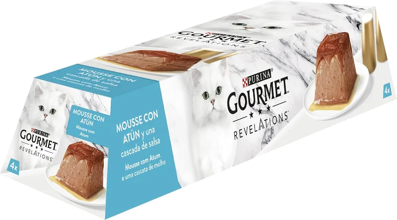 Gourmet ▫️ Revelations Mousse com Molho de Atum – comida húmida para gatos, 24x57 g