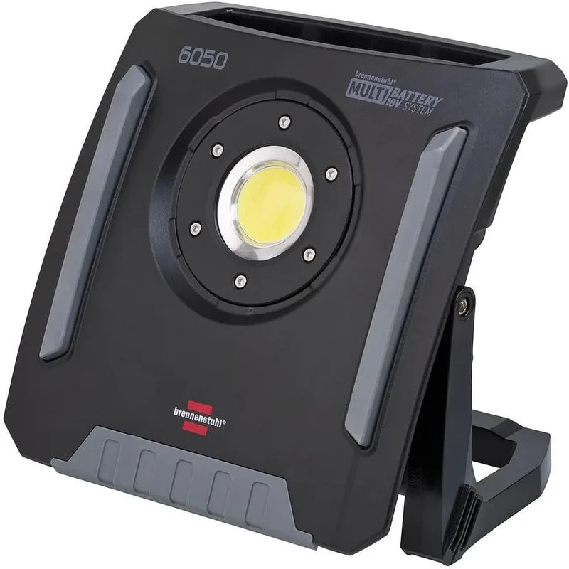 Brennenstuhl ▫️ Professional Multi Battery Hybrid LED Worklight 6050 MH (60W, 6200lm, IP65, compatível com baterias de 18V de 10 fabricantes diferentes, 5m, sem bateria)