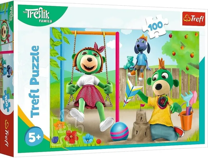 Trefl ▫️ 16422 Fun Treflik Family 100 peças para crianças a partir dos 5 anos Puzzles