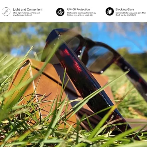 OhO sunshine ▫️ Óculos de sol com áudio Bluetooth óculos desportivos leves com design aberto, 10 horas de autonomia, UV400 ANSI Z87.1, controlo por voz 5
