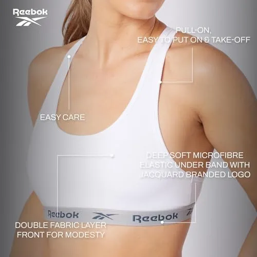 Reebok ▫️ Top Curto Frankie para Mulher, Conjunto de Sutiãs Desportivos com Costas em Forma de Nadadora 4