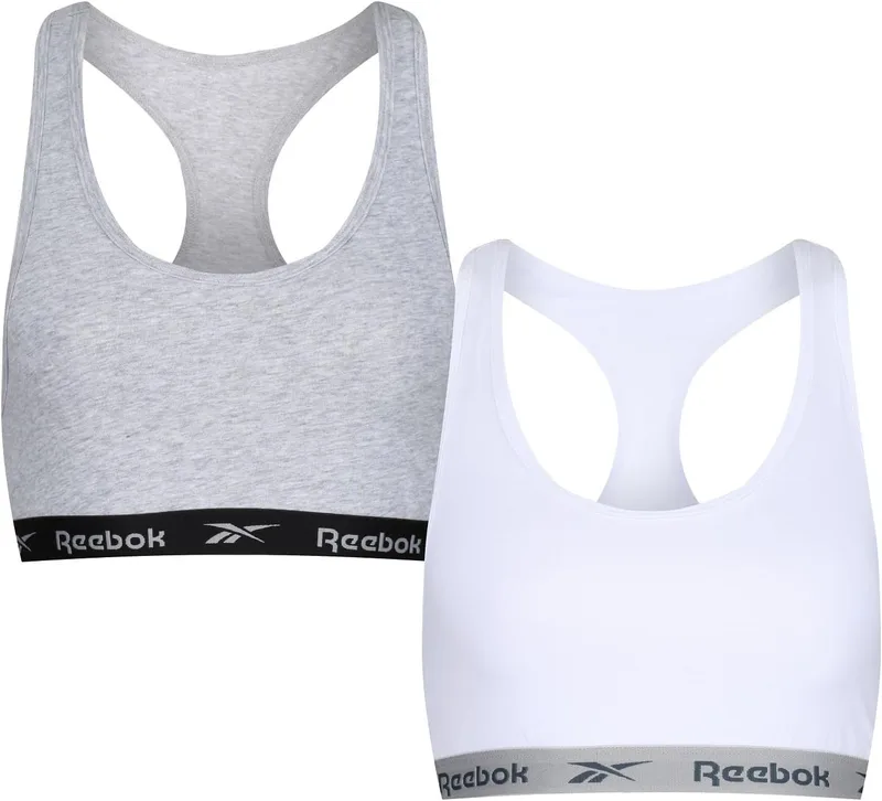Reebok ▫️ Top Curto Frankie para Mulher, Conjunto de Sutiãs Desportivos com Costas em Forma de Nadadora