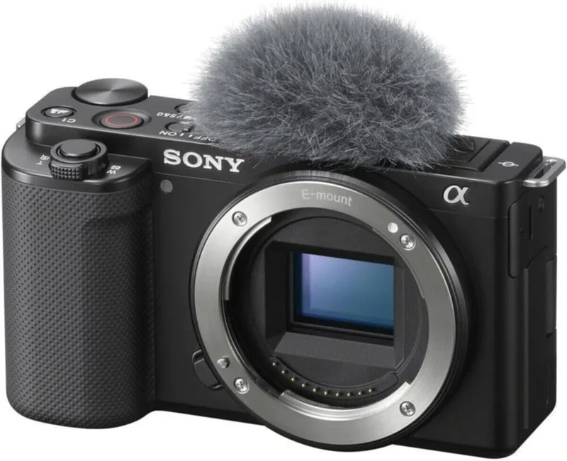 Sony ▫️ Alpha ZV-E10 | Câmara para vlogs com lente intercambiável sem espelho APS-C (ecrã articulado para vlogs, vídeo 4K, autofoco ocular em tempo real) Preto