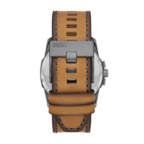 Diesel ▫️ Relógio da série Master Chief para homem, movimento com três ponteiros e data, com bracelete em aço inoxidável ou pele 3