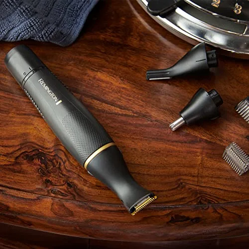 Remington ▫️ Kit de detalhe T-Series para corte de pêlos do nariz e das orelhas, aparador de pêlos do nariz, das orelhas, das sobrancelhas e da barba, aparador vertical e rotativo, 2 pentes, lâmina de precisão e pente ajustável - NE7000 2