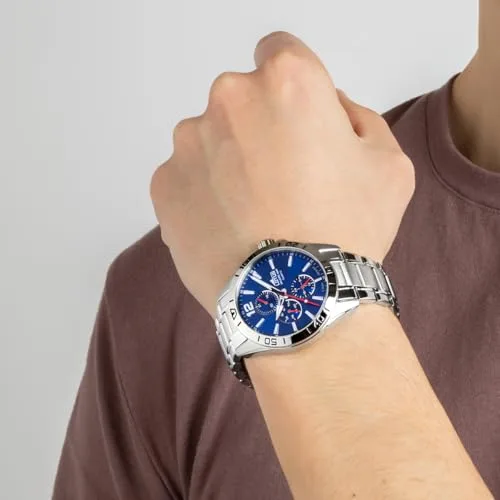LOTUS ▫️ Relógio para homem, analógico, em aço inoxidável 316L prateado - Mecanismo de quartzo - Vidro mineral de alta resistência - Resistente à água até 5 ATM - Multifunções 18812 Trendy 5