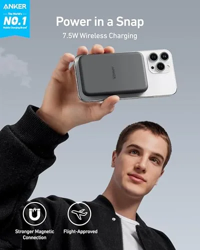 Anker ▫️ 621 MagGo Power Bank MagSafe, bateria externa de 5000 mAh 2
