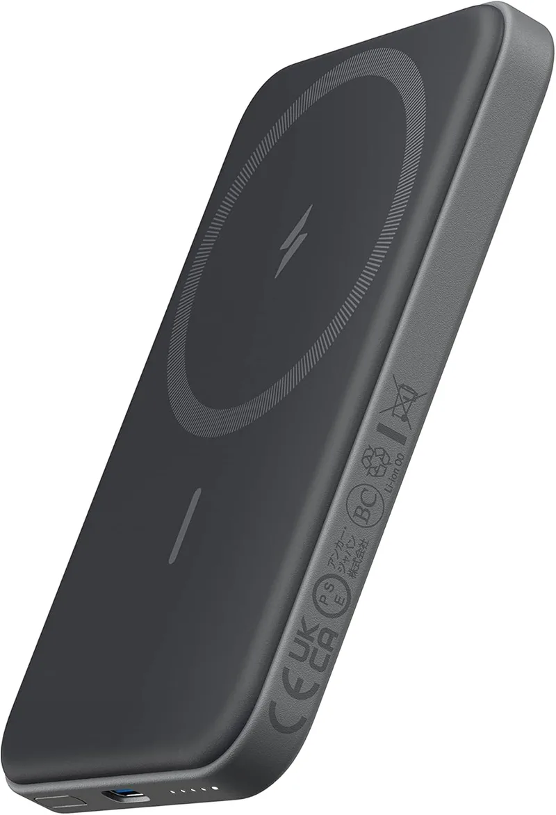 Anker ▫️ Bateria externa Magsafe 621 MagGo, Power Bank Magsafe de 5000 mAh com cabo USB-C, para iPhone séries 16/15/14/13/12