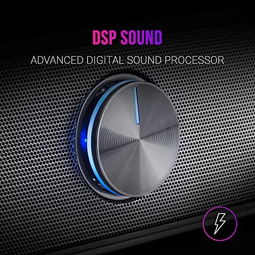 Mars Gaming ▫️ MSBX, Barra de som para jogos de 10 W, iluminação RGB dinâmica, processador de som DSP, Bluetooth 5.0 + tomada, som espacial multinível, preto 4