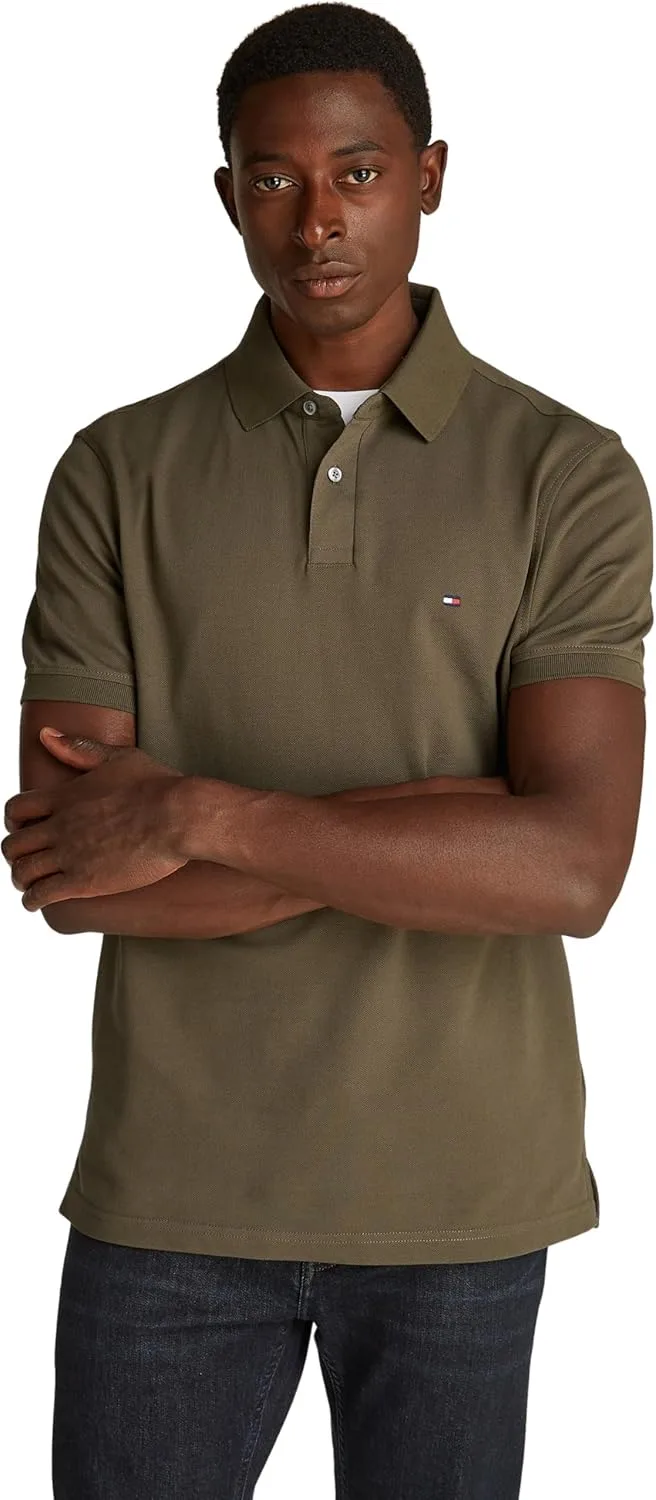 Tommy Hilfiger ▫️ Polo de manga curta para homem 1985, corte regular