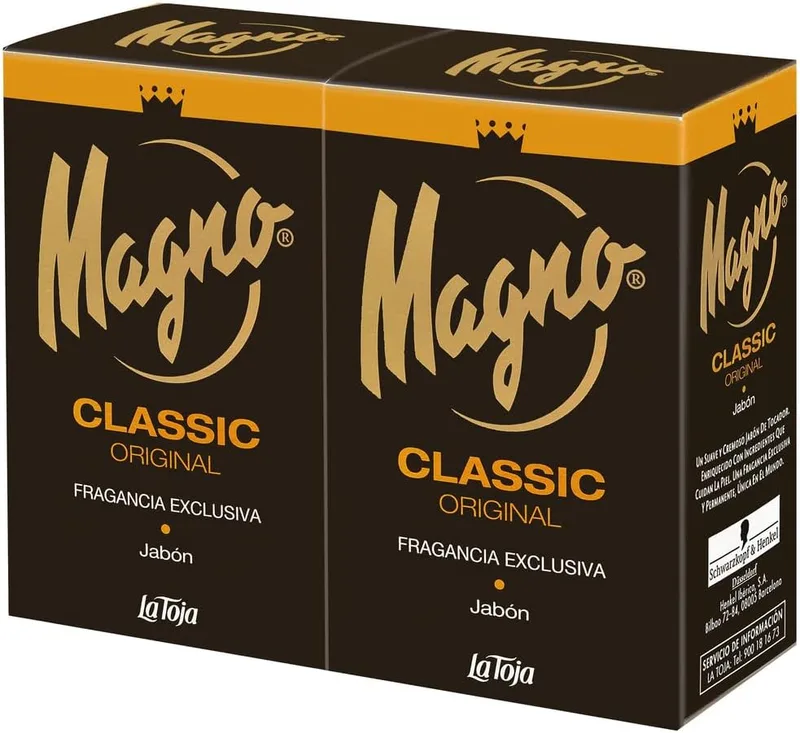 Magno ▫️ Sabonete para as mãos - 2 barras de 100g - Fragrância exclusiva e permanente - Suave e cremoso - Cuida da sua pele