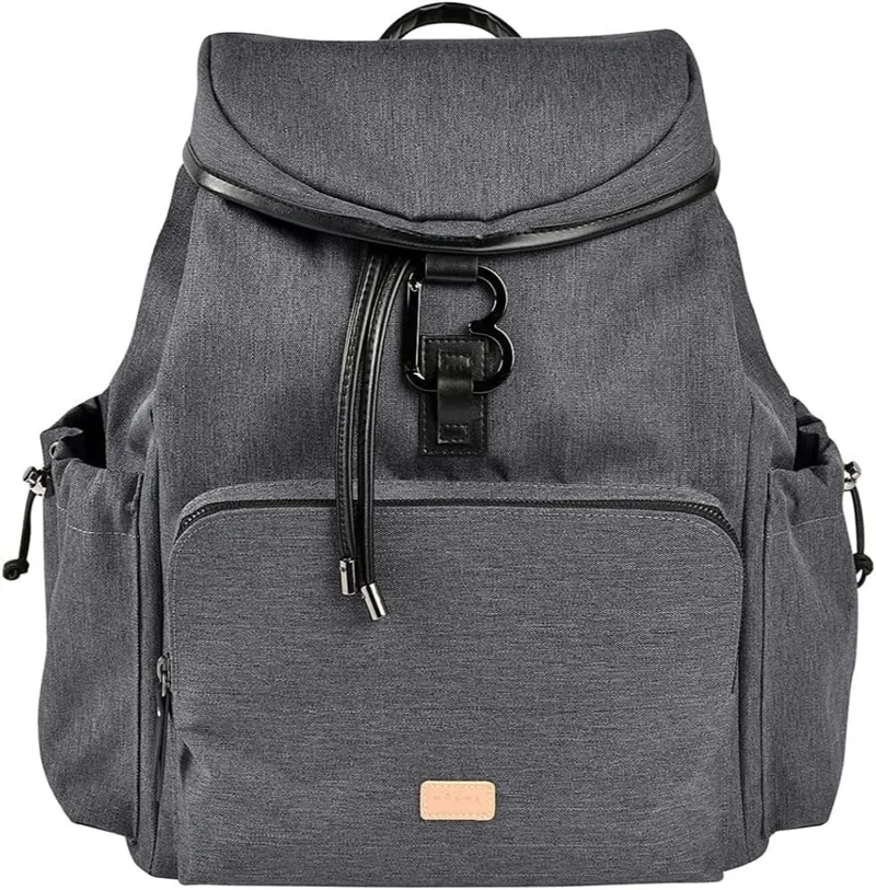 Béaba ▫️ Mala para mudar fraldas, Mochila para mudar fraldas, Grande capacidade (22 L), 13 bolsos, Inúmeros acessórios, Máximo conforto, Impermeável, Mala Vancouver, Cinza escuro