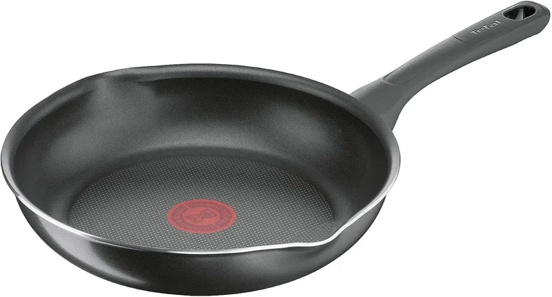 Tefal ▫️ B5580423 Day by Day - Frigideira (24 cm), revestimento antiaderente de titânio, indicador térmico, fácil de limpar, cor preta