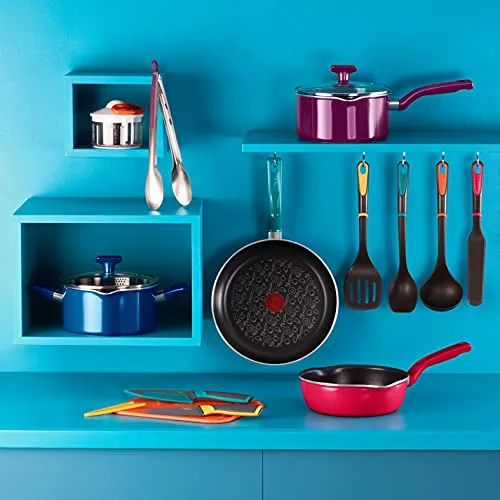 Tefal ▫️ Chefclub by - Conjunto de cozinha (28 cm, panela de 20 cm + tampa, faca de cozinha Fresh Kitchen, 2 tábuas de cortar, livro de receitas G804S404) 4