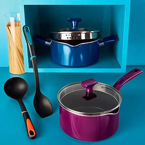 Tefal ▫️ Chefclub by - Conjunto de cozinha (28 cm, panela de 20 cm + tampa, faca de cozinha Fresh Kitchen, 2 tábuas de cortar, livro de receitas G804S404) 5