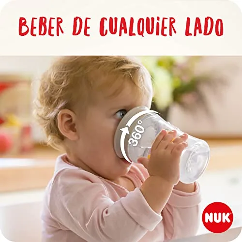 NUK ▫️ Copo antiderrame Magic Cup para bebés | Borda antiderrame de 360° | +8 meses | Sem BPA | 230 ml | Caranguejo (roxo) | 2 unidades 2