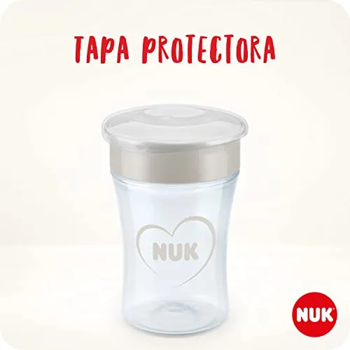 NUK ▫️ Copo antiderrame Magic Cup para bebés | Borda antiderrame de 360° | +8 meses | Sem BPA | 230 ml | Caranguejo (roxo) | 2 unidades 4