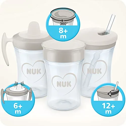 NUK ▫️ Copo antiderrame Magic Cup para bebés | Borda antiderrame de 360° | +8 meses | Sem BPA | 230 ml | Caranguejo (roxo) | 2 unidades 6