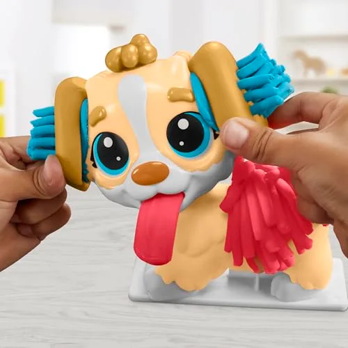 Play-Doh ▫️ Kit Veterinário - Conjunto com cachorrinho de brincar, transportadora, 10 ferramentas, 5 cores 3