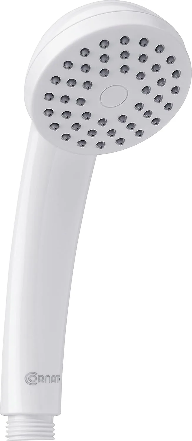 Cornat ▫️ Amarela TECB3471 - Chuveiro de alcachofra (67 mm de diâmetro, 1 tipo de jato, anticalcário e poupança de água), cor branca