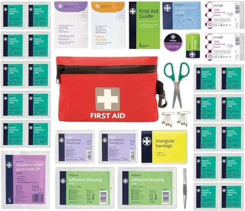 Lewis-Plast ▫️ LEWIS PLAST Kit Completo de Primeiros Socorros com 92 peças para primeiros socorros ao ar livre - Kit em conformidade com as normas europeias para uso em recintos fechados e atividades ao ar livre 2