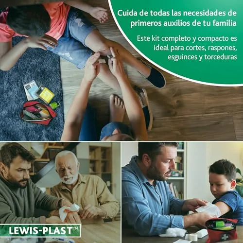 Lewis-Plast ▫️ LEWIS PLAST Kit Completo de Primeiros Socorros com 92 peças para primeiros socorros ao ar livre - Kit em conformidade com as normas europeias para uso em recintos fechados e atividades ao ar livre 3