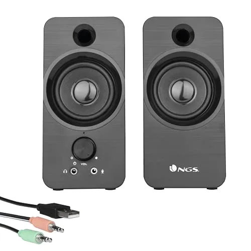 NGS ▫️ SB350, Altifalante para PC de 12 W com ligação USB, cor preta 4