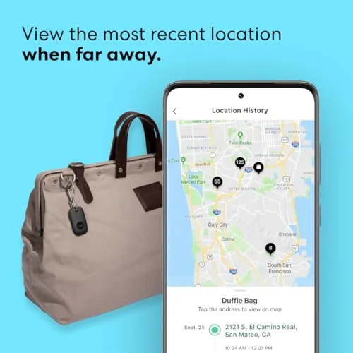 Tile ▫️ Pro (2022) localizador de objetos Bluetooth, embalagem com 1 unidade, raio de localização de 120 m, bateria com duração de 1 ano, compatível com Alexa, Google Smart Home, iOS e Android, localiza chaves, comandos remotos e muito mais, preto 4