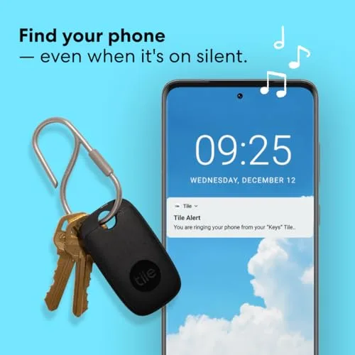 Tile ▫️ Pro (2022) localizador de objetos Bluetooth, embalagem com 1 unidade, raio de localização de 120 m, bateria com duração de 1 ano, compatível com Alexa, Google Smart Home, iOS e Android, localiza chaves, comandos remotos e muito mais, preto 5
