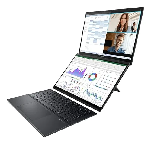 ASUS ▫️ Zenbook Duo OLED UX8406CA-QL335W - Portátil de 14" WUXGA (Intel Core Ultra 7 255H, 32 GB de RAM, SSD de 1 TB, ARC 140T, Windows 11 Home) Cinza Tintero - Teclado QWERTY espanhol 3
