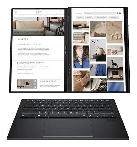 ASUS ▫️ Zenbook Duo OLED UX8406CA-QL335W - Portátil de 14" WUXGA (Intel Core Ultra 7 255H, 32 GB de RAM, SSD de 1 TB, ARC 140T, Windows 11 Home) Cinza Tintero - Teclado QWERTY espanhol 5
