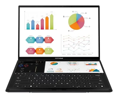 ASUS ▫️ Zenbook Duo OLED UX8406CA-QL335W - Portátil de 14" WUXGA (Intel Core Ultra 7 255H, 32 GB de RAM, SSD de 1 TB, ARC 140T, Windows 11 Home) Cinza Tintero - Teclado QWERTY espanhol 7