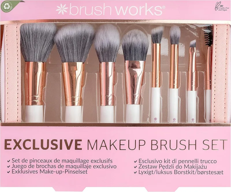 Brushworks ▫️ Conjunto exclusivo de pincéis de maquilhagem