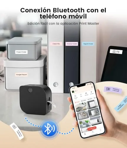 Phomemo ▫️ P12 Etiquetadora: Impressora Bluetooth para Roupa e Escola 4