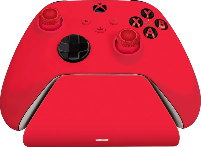 Razer ▫️ Universal Quick Charging Stand (Pulse Red) - Suporte de carregamento rápido para comandos Xbox (carregamento rápido, compatibilidade universal com comandos novos e antigos) Vermelho