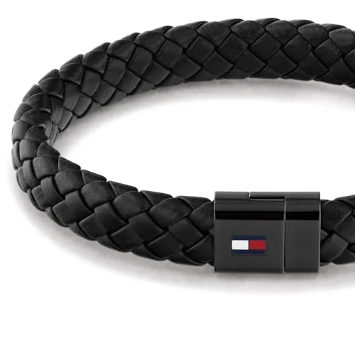 Tommy Hilfiger ▫️ Pulseira de couro para homem Jewelry - Disponível em preto, castanho ou azul 2