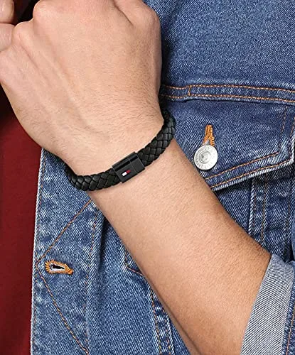 Tommy Hilfiger ▫️ Pulseira de couro para homem Jewelry - Disponível em preto, castanho ou azul 3