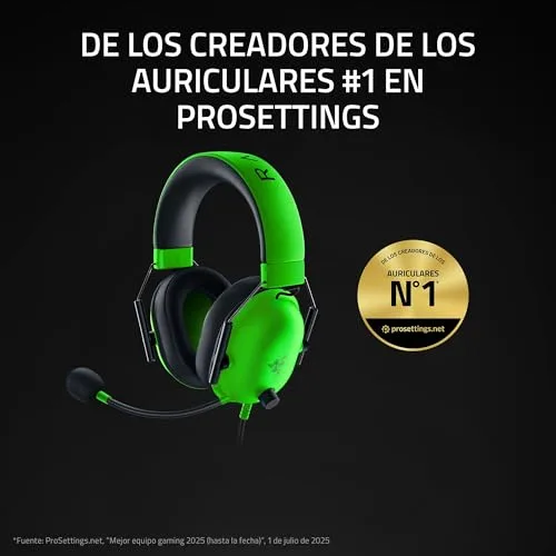 Razer ▫️ BlackShark V2 X - Auscultadores para jogos (altifalantes de titânio de 50 mm, microfone cardioide, cancelamento de ruído passivo avançado para PC, Mac, PS4, Xbox One e Switch) Verde 2