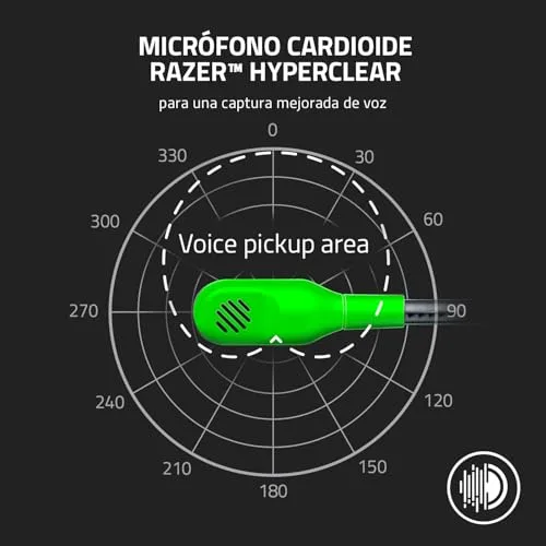 Razer ▫️ BlackShark V2 X - Auscultadores para jogos (altifalantes de titânio de 50 mm, microfone cardioide, cancelamento de ruído passivo avançado para PC, Mac, PS4, Xbox One e Switch) Verde 4