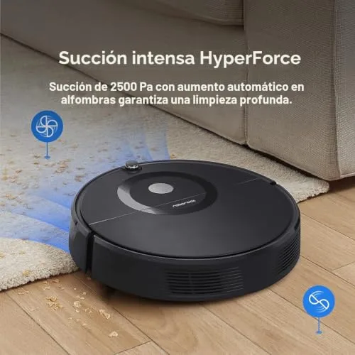 roborock ▫️ E5 – Aspirador e esfregona robóticos para todos os tipos de piso, com controlo remoto, aplicação e comando por voz (2500 Pa, 200 min de autonomia, depósito de pó de 640 ml e depósito de água de 180 ml, sistema de navegação giroscópico automático) Preto 4