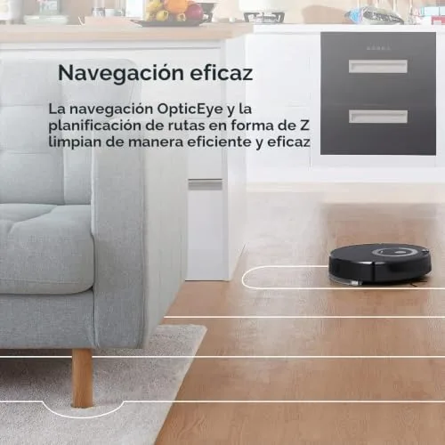 roborock ▫️ E5 – Aspirador e esfregona robóticos para todos os tipos de piso, com controlo remoto, aplicação e comando por voz (2500 Pa, 200 min de autonomia, depósito de pó de 640 ml e depósito de água de 180 ml, sistema de navegação giroscópico automático) Preto 5