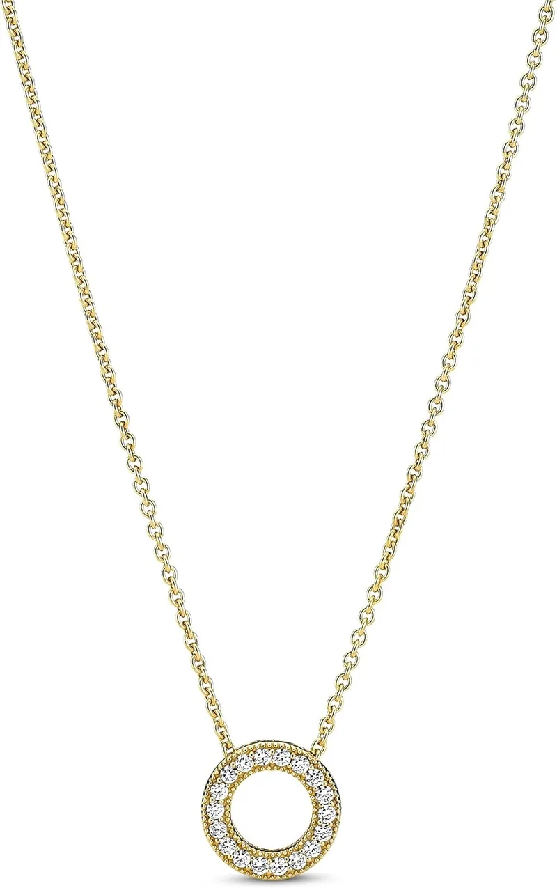 PANDORA ▫️ Colar reversível Signature com círculo com pavé de zircónitas cúbicas transparentes