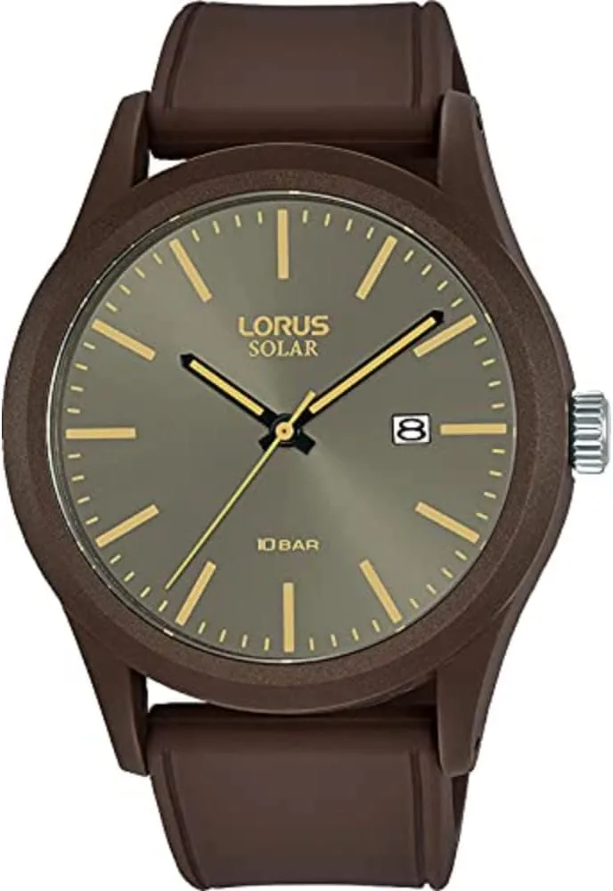 Lorus ▫️ Relógio de quartzo analógico para homem com bracelete de silicone RX307AX9