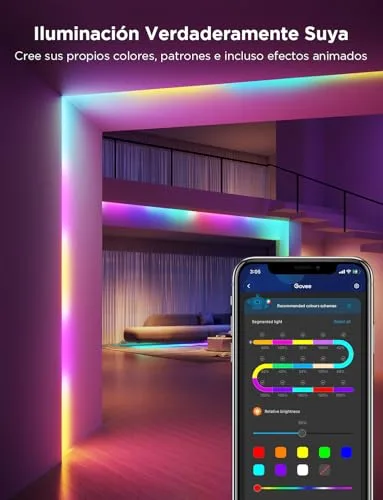 Govee ▫️ Fita LED de 5 m, Luzes LED RGBIC com controlo por segmentos, sincronização com música 5