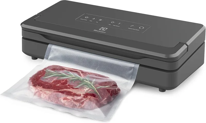 Electrolux ▫️ Seladora a vácuo modelo E6VS1-6AG, seladora a vácuo portátil Explore, tecnologia de vácuo rápido combinada com selagem dupla forte, cinzento