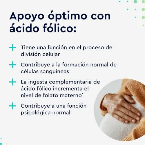Gloryfeel ▫️ Ácido Fólico 400 Comprimidos (+1 ano) - 400 µg de vitamina B9 - Altamente concentrado e com excelente bioatividade - Sistema imunitário e células sanguíneas* - Vegano, sem aditivos e testado em laboratório 3