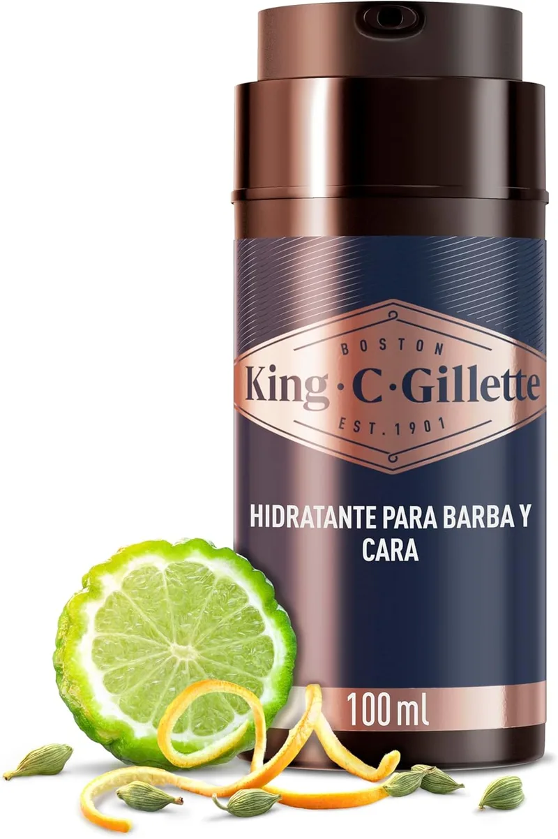 King C. Gillette ▫️ Creme Hidratante para Rosto e Barba com Vitamina B3 e Complexo B5 100ml