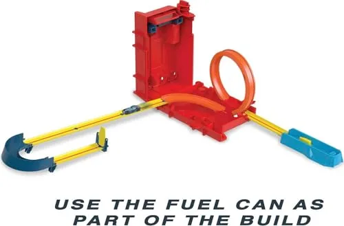 Hot Wheels ▫️ Conjunto de brinquedos Unlimited Fuel Can Stunt Box e carro 3